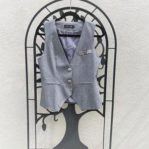 Women's Business Vest, Grey, Large